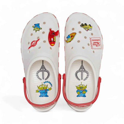Classic Toy Story Planet Off-Court White Slippers